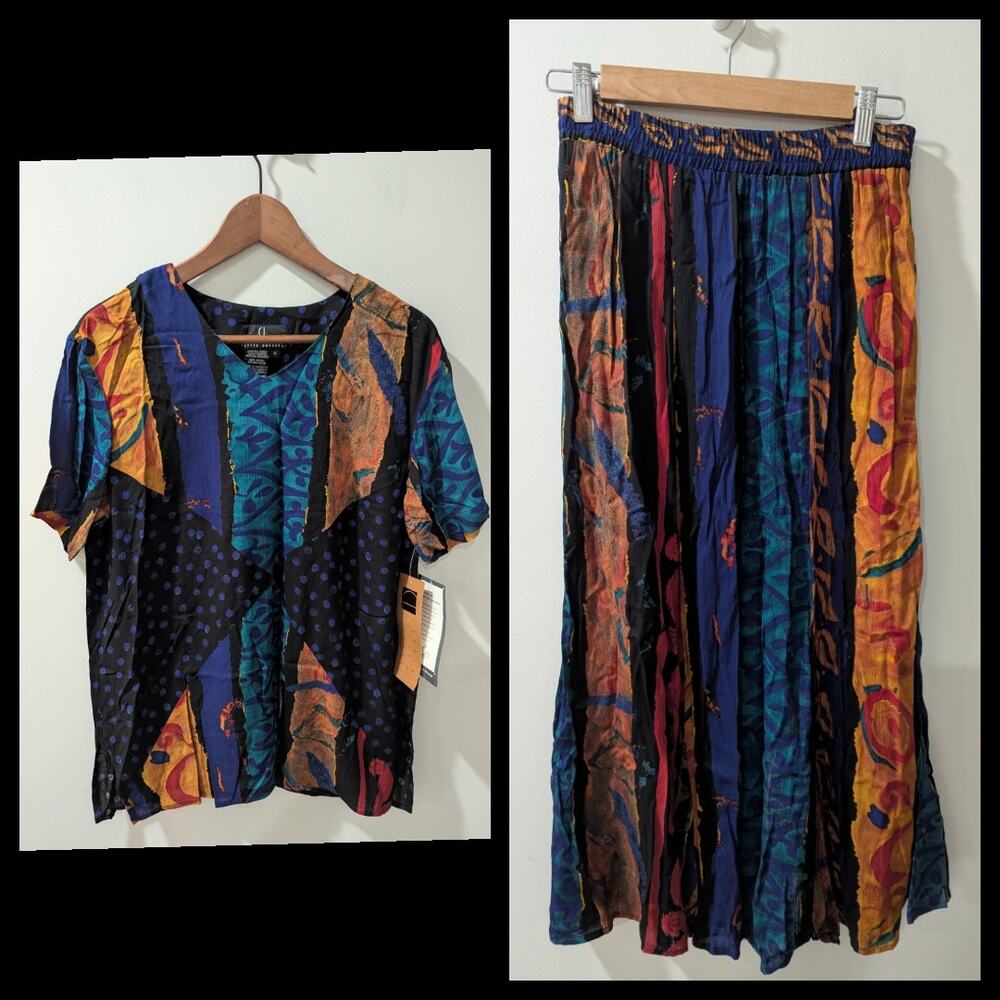 Carole Little Vintage Outfit Set Top Skirt NWT